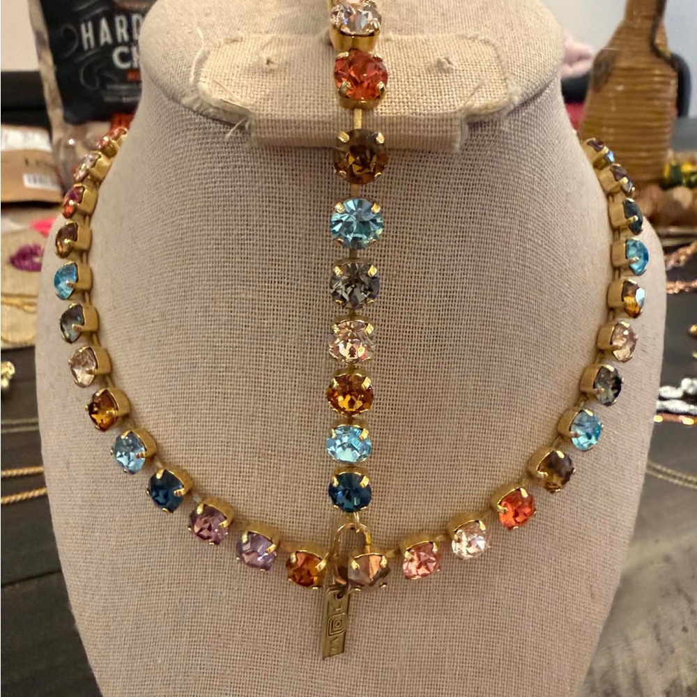 TOVA Oakland necklace and Izzy bracelet matching set